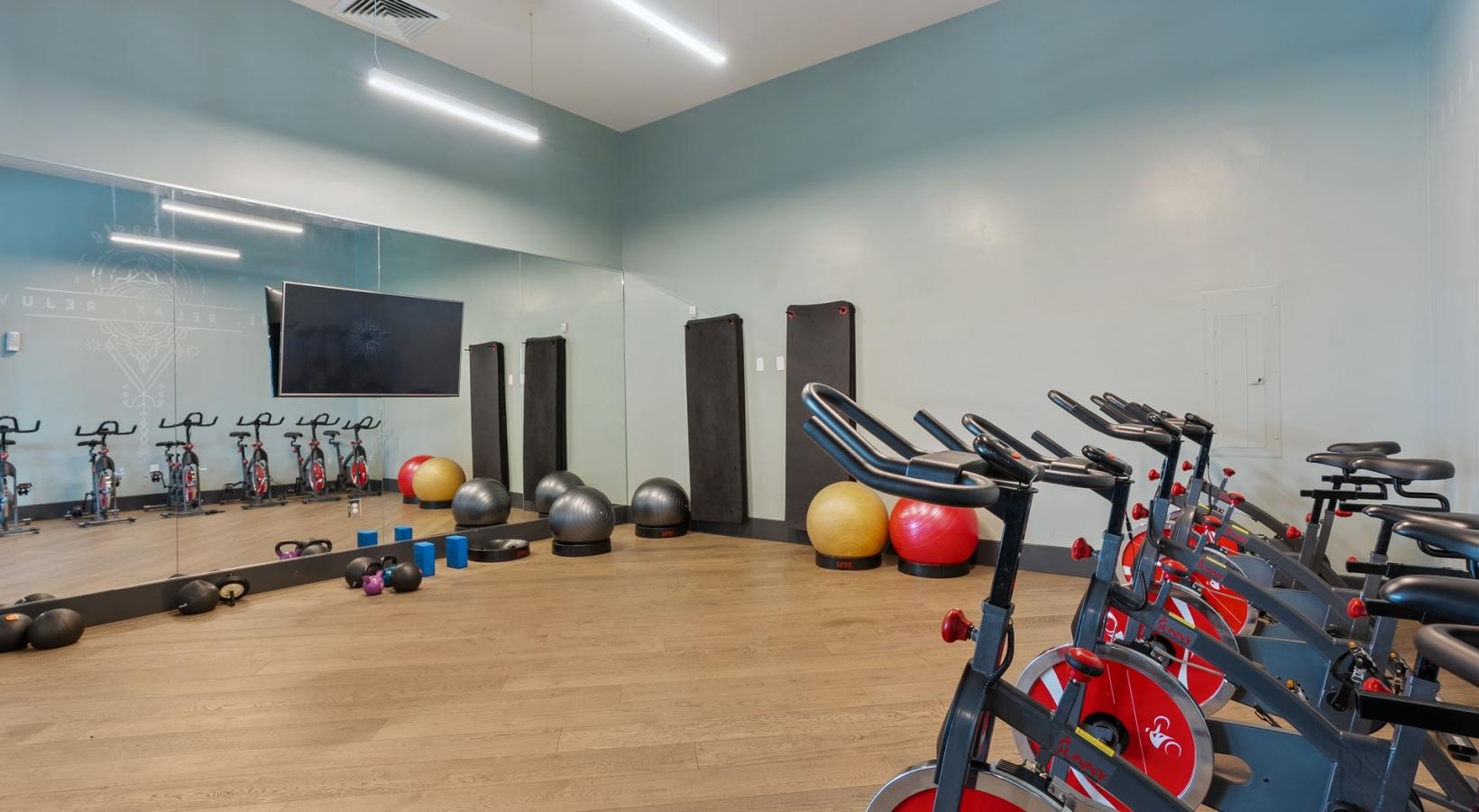 Cutting-edge amenities at your fingertips a bike garage with bikes