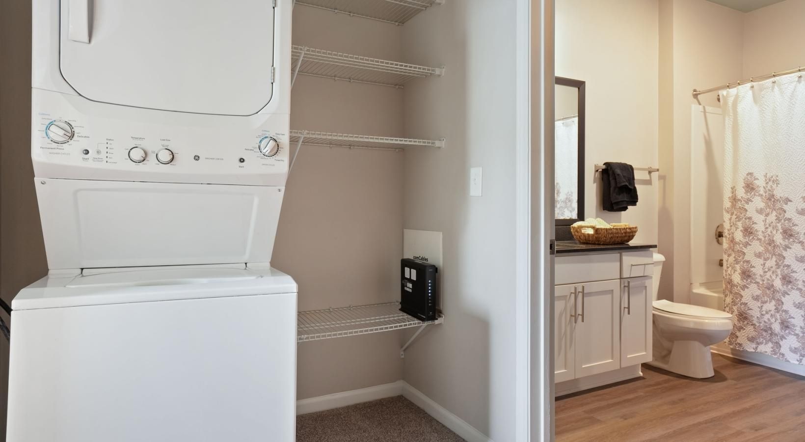 Spacious bathrooms with everything you need a bathroom with a toilet and a sink